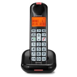 Telefono Cordless Brondi Bravo Gold - Display Ampio, Rubrica 20 Memorie, Vivavoce, Nero - Foto 2