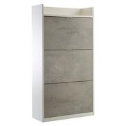 SCARPIERA 2 RIBALTE MOD. QUADRANTE CM 70X29 H. 82 BIANCO FIAMMATO