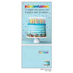 Biglietto auguri Compleanno ORIGAMI Scatola Pop Up 3D Cake 22ORBX05