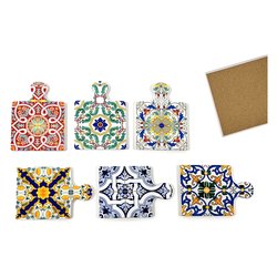 Sottopentola con decoro assortito maiolica 