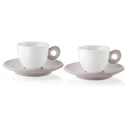 Set tazzine caffè 4pz EVERYDAY con piattino Grigio tortora 50ml 081701158