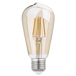 Lampada cono led filamento Trasparente E27 8W Warm white 2700