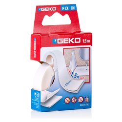 Geko Nastro biadesivo Fix In 1,9cm x 1,5m Bianco 20000