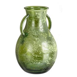 Bottiglia decorativa h 45 cm in vetro riciclato verde acqua - Debla