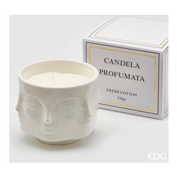 Set di candele profumate con portalumini (x3) in porcellana verde