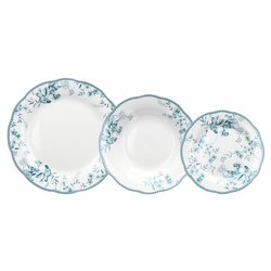 Servizio Piatti Tognana Graphic - 18 Pezzi In Porcellana Bianco E Nero Per 6 Persone - Foto 7