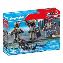 Playmobil Unità Speciale 4 personaggi ( 37 pz ) CITY ACTION 5-10a 71146