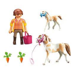 Playmobil Ragazza con cavallo e puledro ( 11 pz ) COUNTRY 4-10a 71243