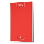 Agenda giornaliera Pocket Hard Rosso 12m Gen-Dic 2024 56552