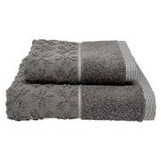 Set Asciugamano E Ospite Inter - 100% Cotone - Nero/Azzurro - 100x60 Cm