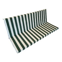 Cuscino dondolo misto cotone 3 posti Riga verde (170x50x6cm)