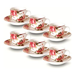 Set 6 Tazzine Da Caffè In Ceramica Con Gatti - Ideali Per Colazione E Regalo - Foto 4