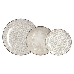 Servizio Piatti Tognana Petra 18 Pezzi, Porcellana Multicolore Per 6 Persone - Foto 3