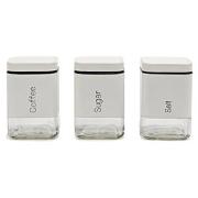 Set 3 Barattoli Ceramica Per Sale, Zucchero, Caffè | Design Multicolore Terra E Sole | 12x15 Cm - Foto 10