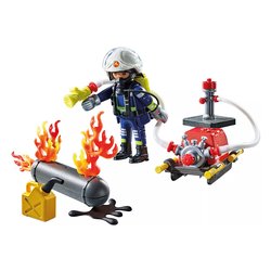 Playmobil Pompiere con pompa d'acqua ( 42 pz ) ACTION HEROES 4-10a 71826